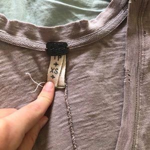 Free People V Neck Long Sleeve Top